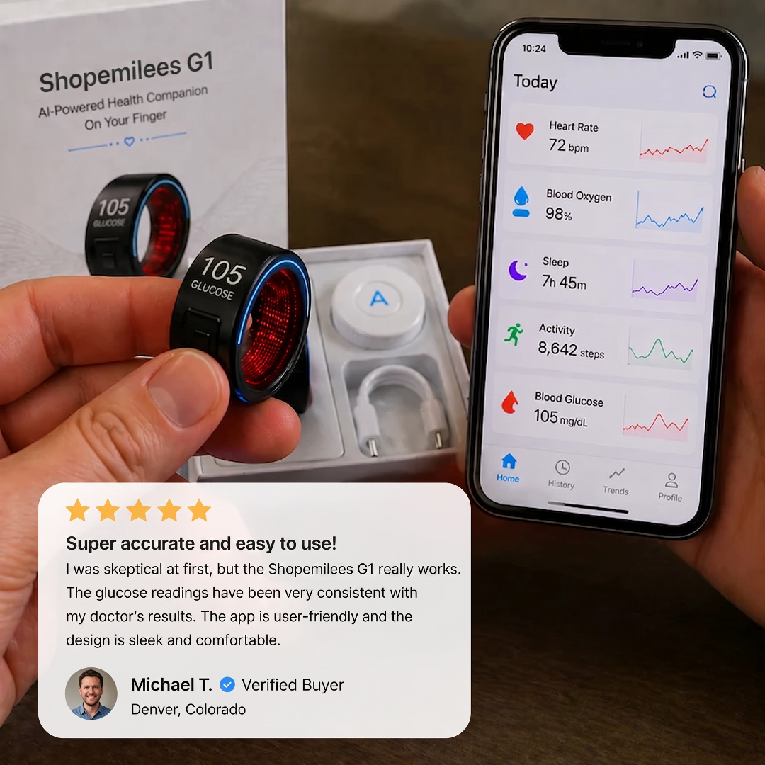 2026 Shopemilees™ G1 Smart Ring | All-in-One Health & Wellness Tracking