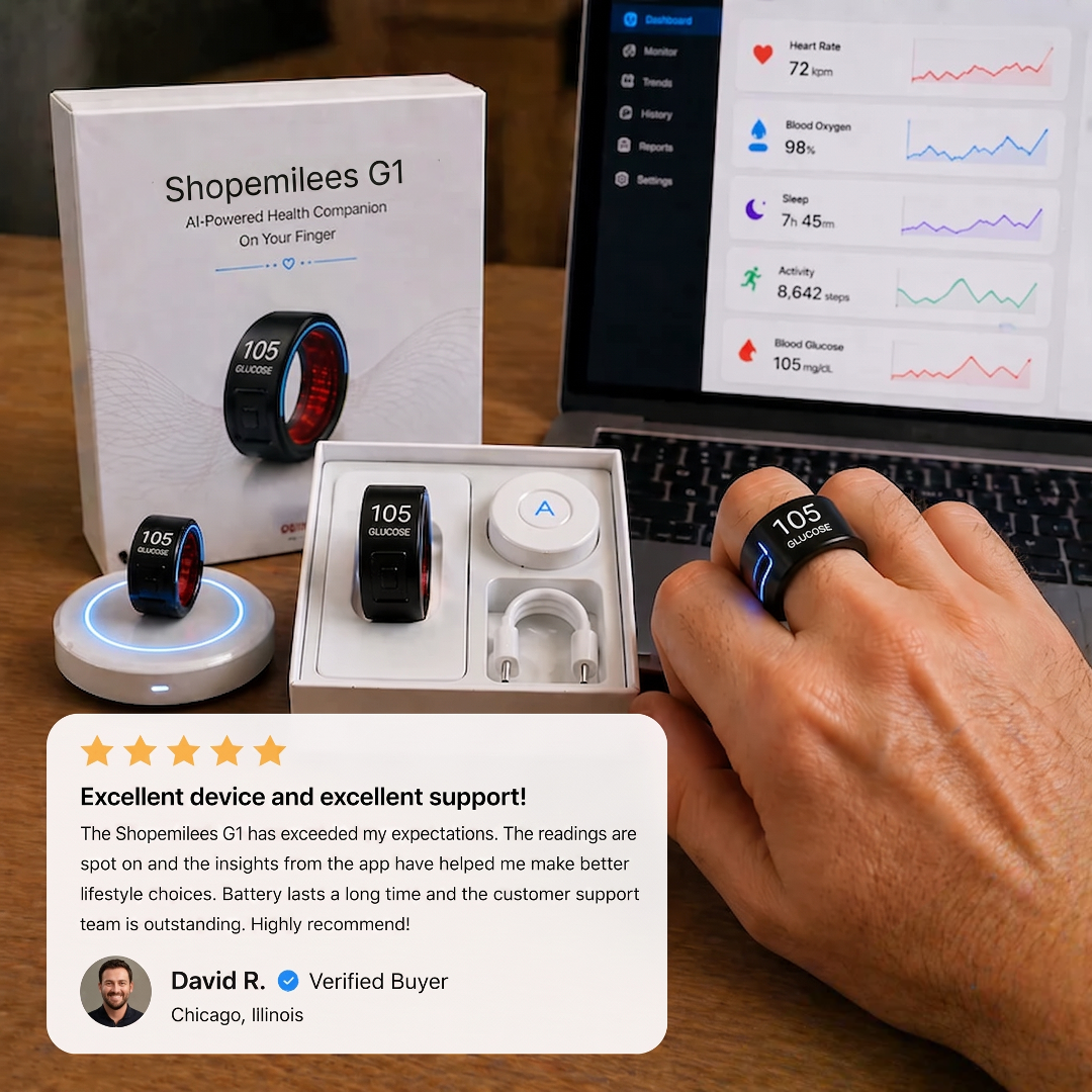 2026 Shopemilees™ G1 Smart Ring | All-in-One Health & Wellness Tracking
