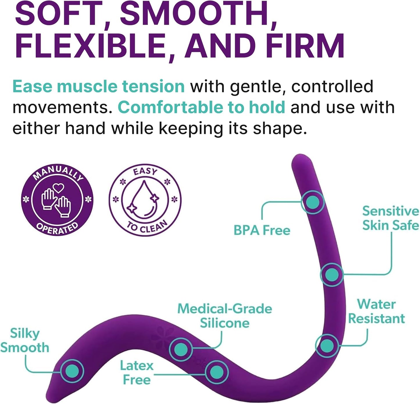 Asthic™ Non-Vibrating Pelvic Wand, Muscle Trigger Point Massager