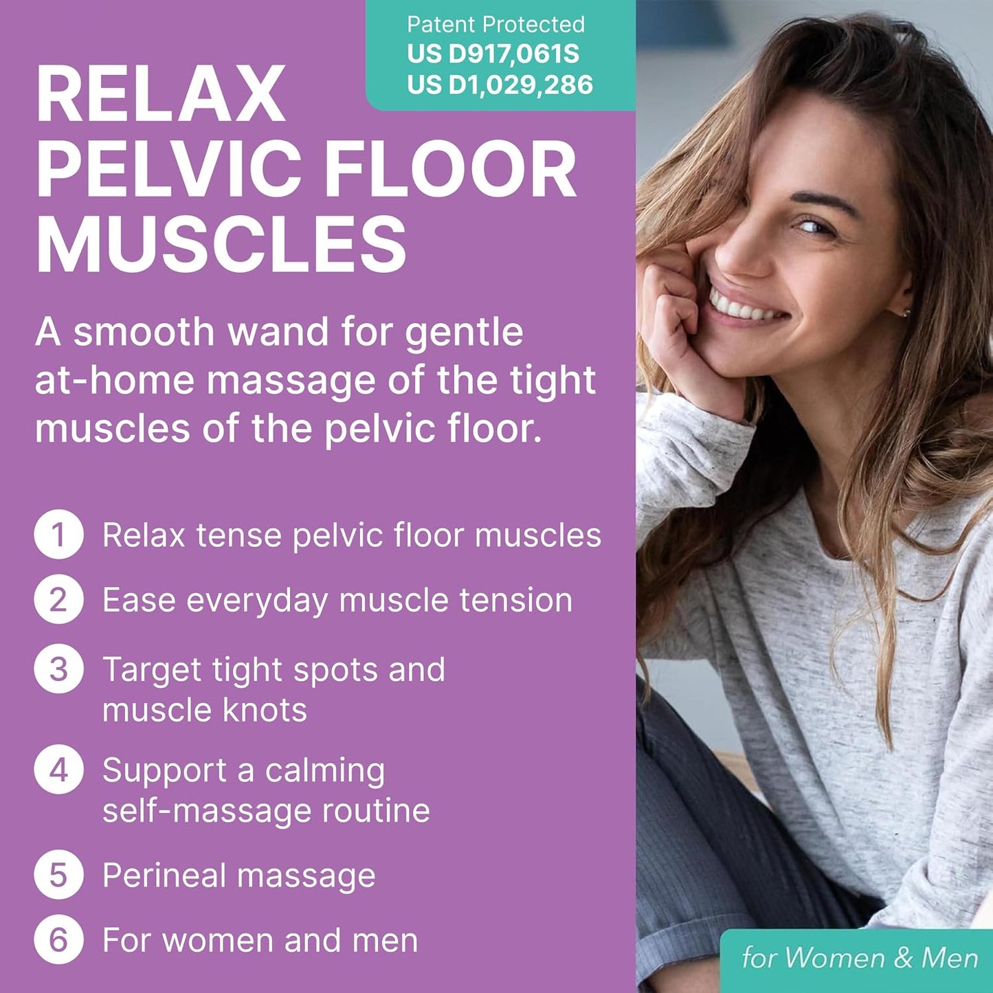 Asthic™ Non-Vibrating Pelvic Wand, Muscle Trigger Point Massager