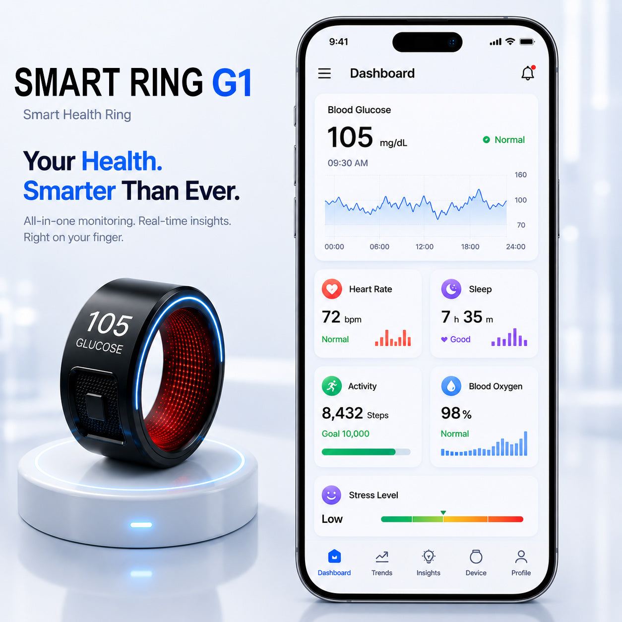 2026 Shopemilees™ G1 Smart Ring | All-in-One Health & Wellness Tracking